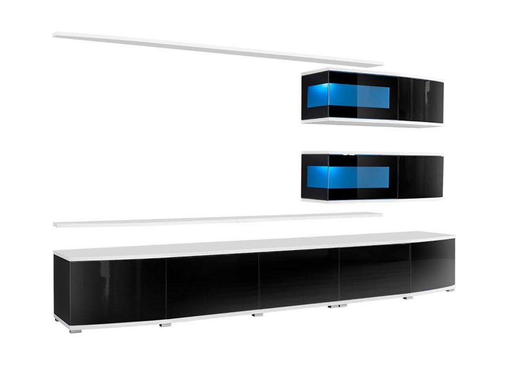 Meuble TV design noir et blanc
