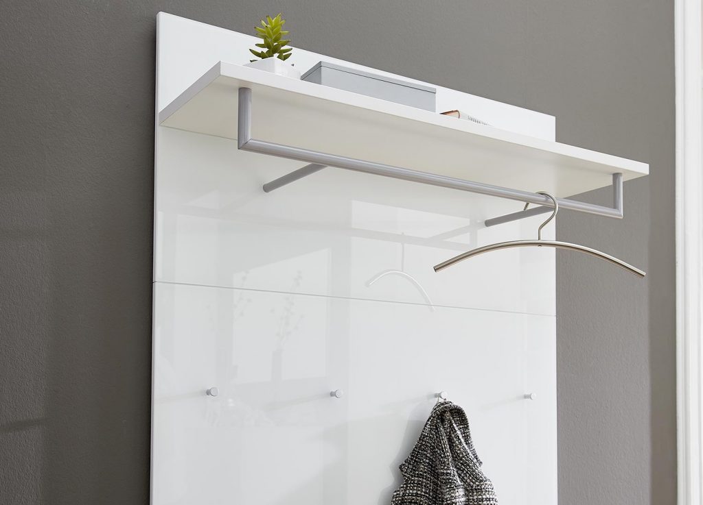 Meuble d'entrée vestiaire et rangement blanc