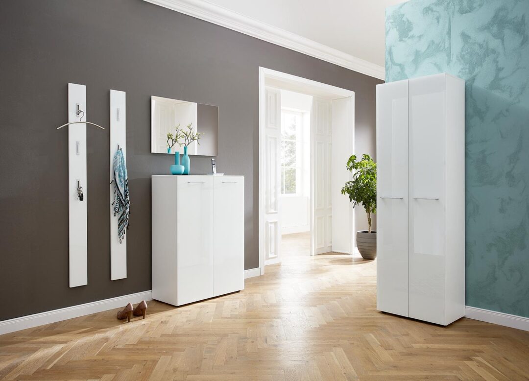 meuble dentrée blanc design