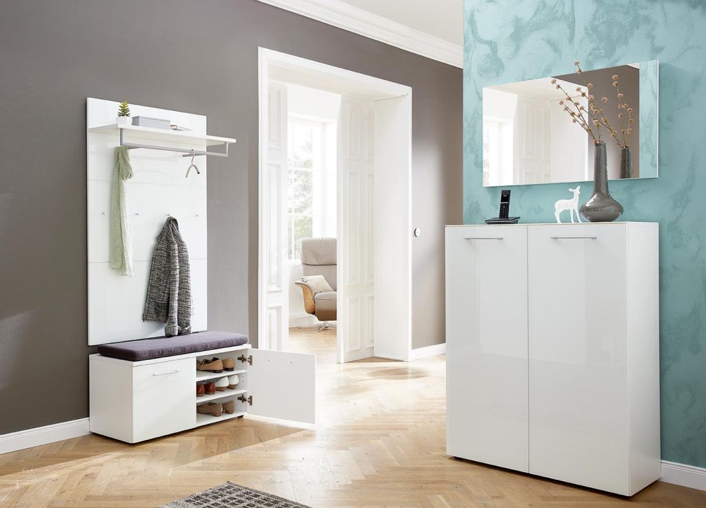 Ensemble de meuble pour entrée moderne blanc