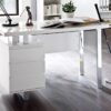 Bureau laqué blanc moderne