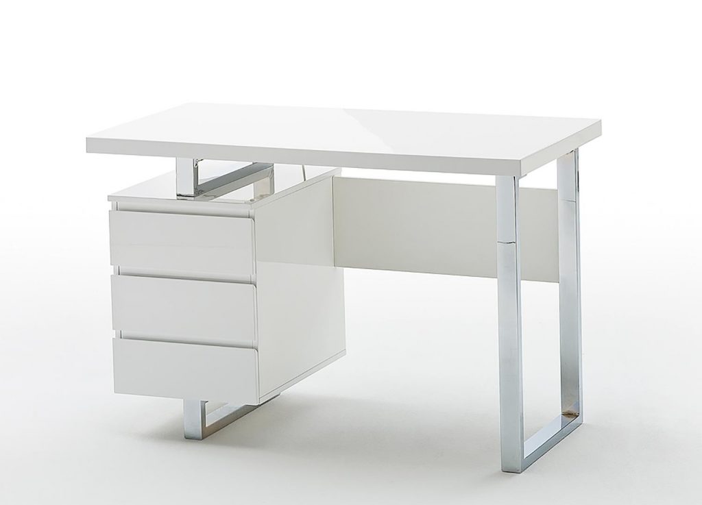 Bureau laqué blanc moderne
