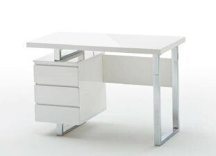 Bureau laqué blanc moderne
