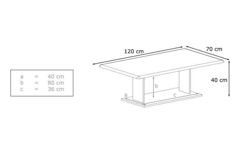 Dimensions de la table basse