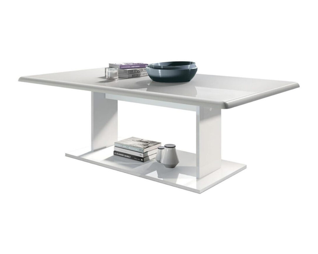 Table basse laquée blanc design