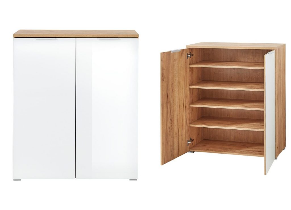 Ameublement complet pour entrée bois et blanc