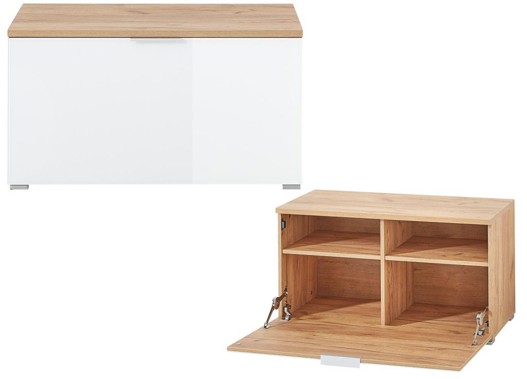 Ameublement complet pour entrée bois et blanc