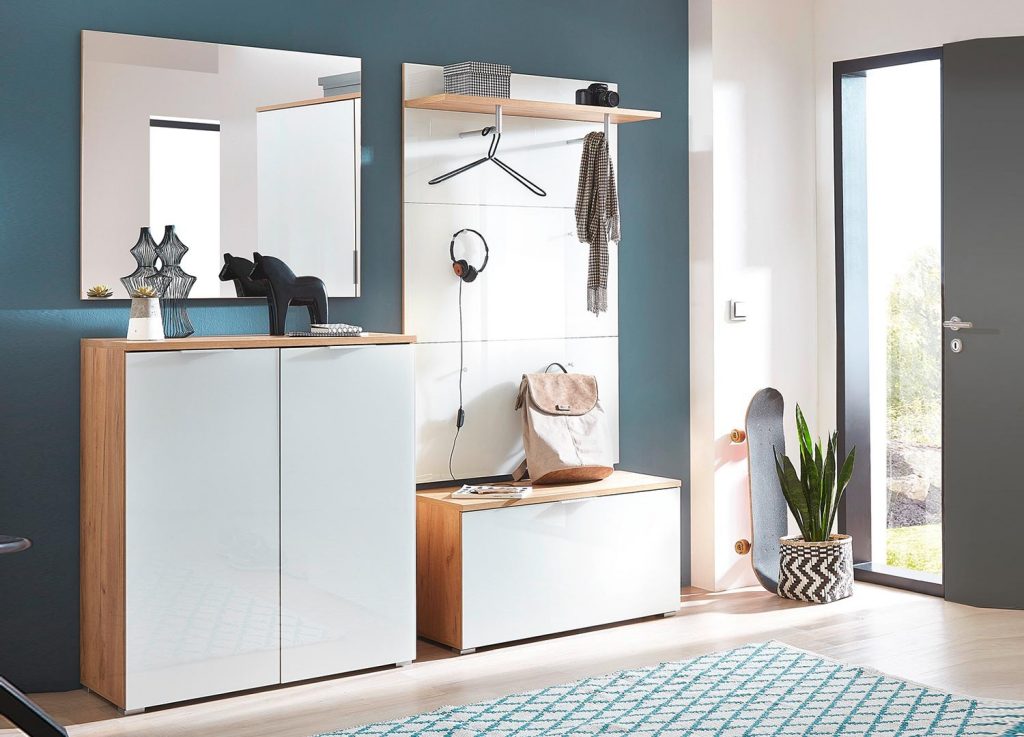 Ensemble meubles d'entrée moderne blanc