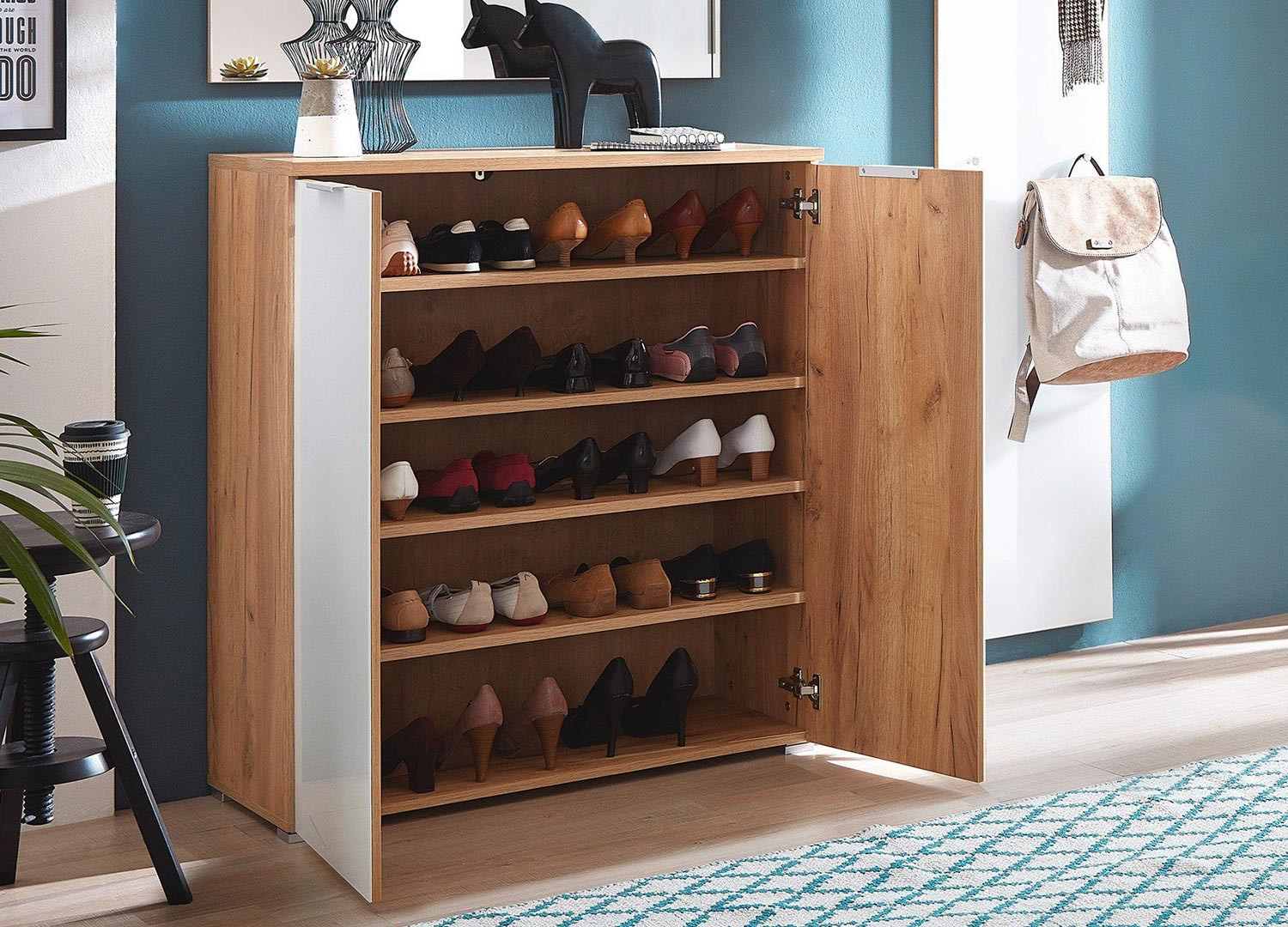 Étagère À Chaussures En Bois 1 Pièce Armoire À Chaussures - Temu