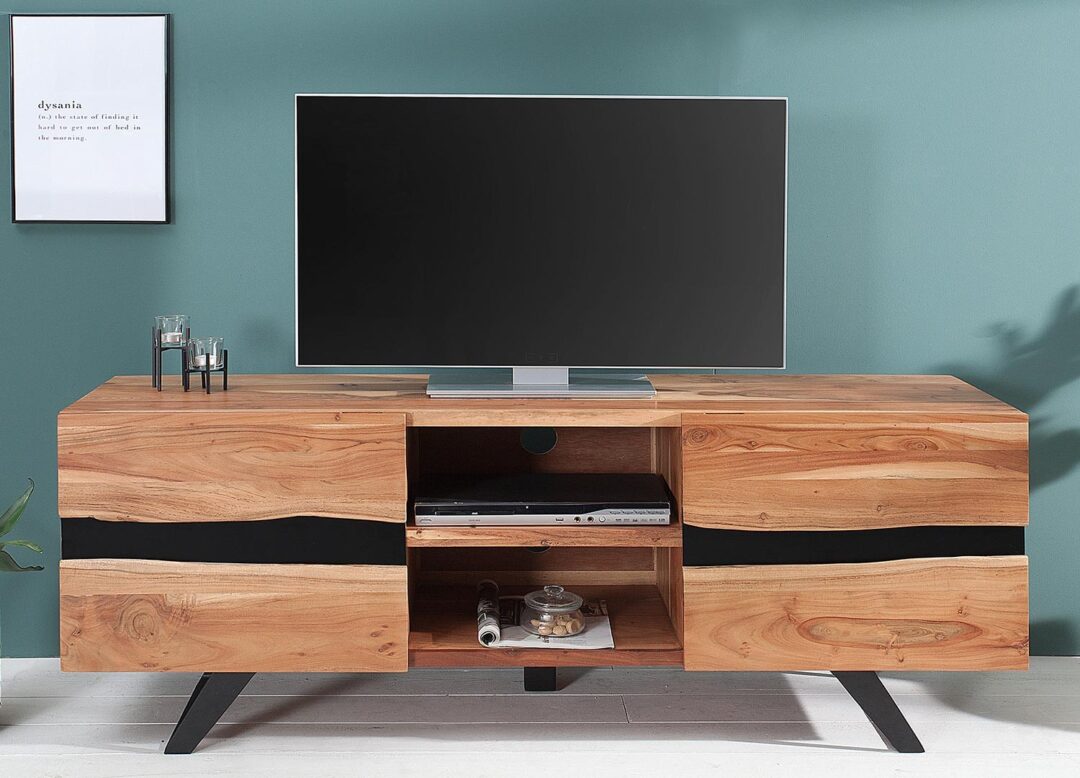 Meuble télé bois et métal design