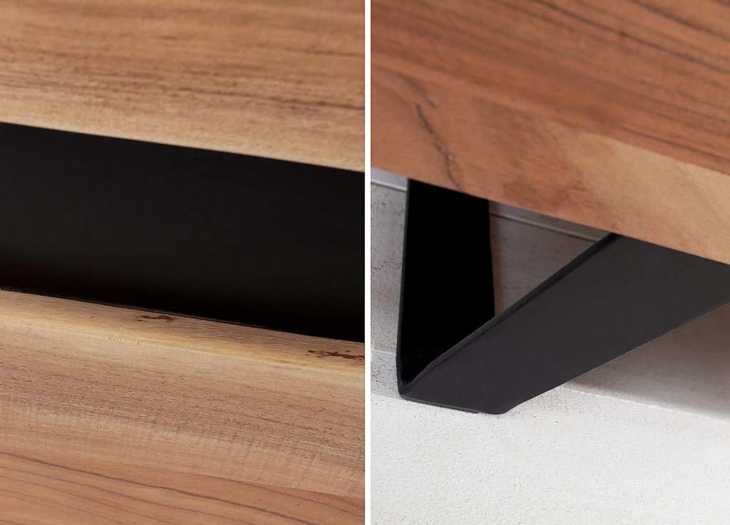 Meuble buffet bois et métal design