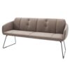 Banc moderne en simili cuir cappuccino - Cappuccino