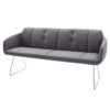 Banquette de séjour en simili cuir gris