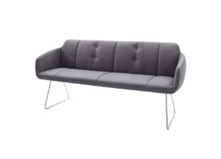 Banquette de séjour en simili cuir gris