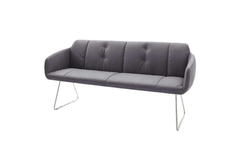 Banquette de séjour en simili cuir gris