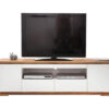 meuble tv contemporain blanc et chêne