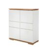 Buffet haut bois blanc laqué