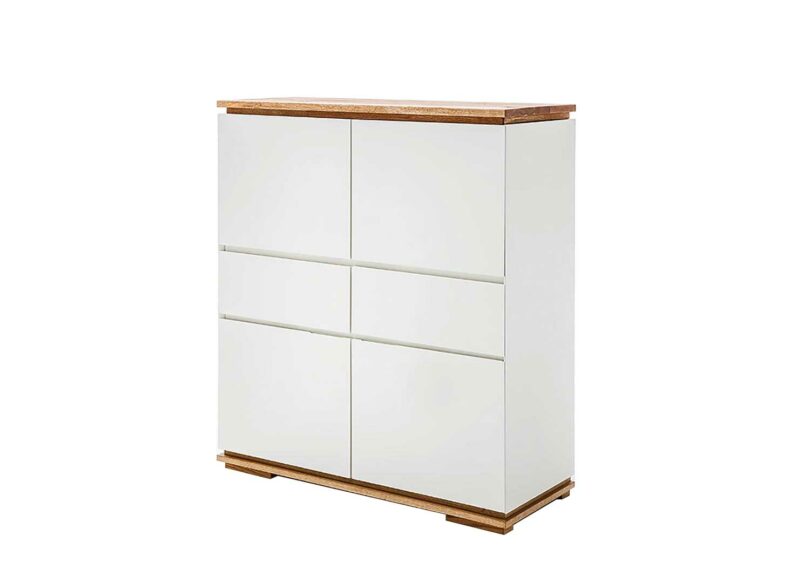 Buffet haut bois blanc laqué