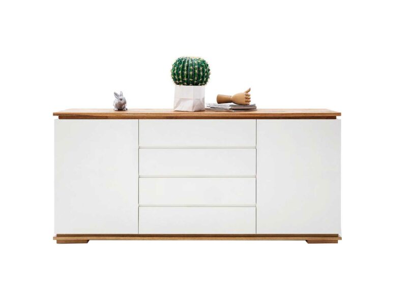Buffet bois et blanc laqué mat