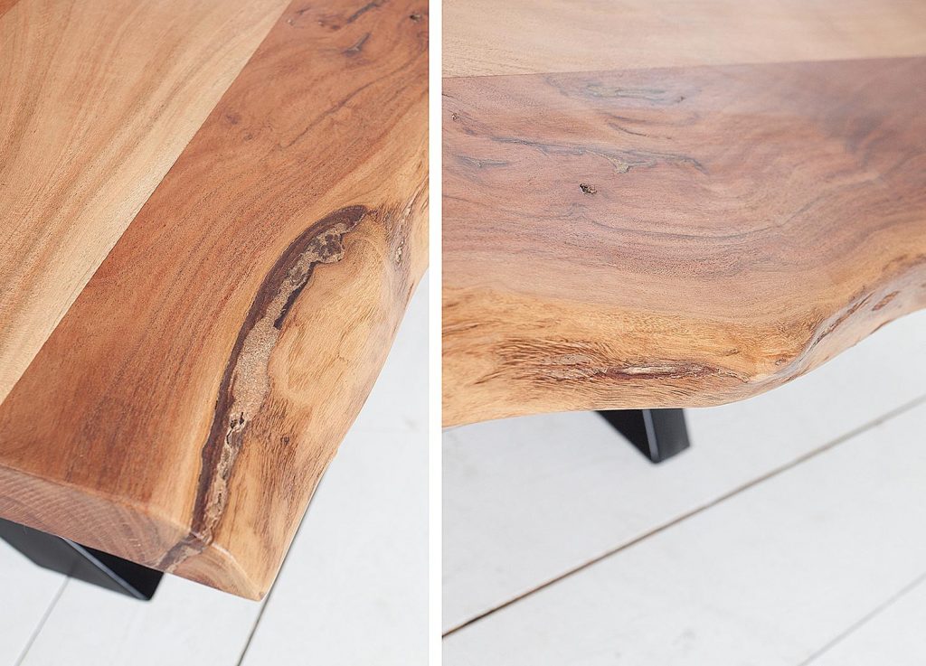 Table basse bois et métal design