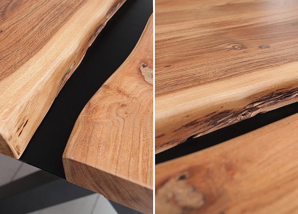 Table à manger bois et métal design