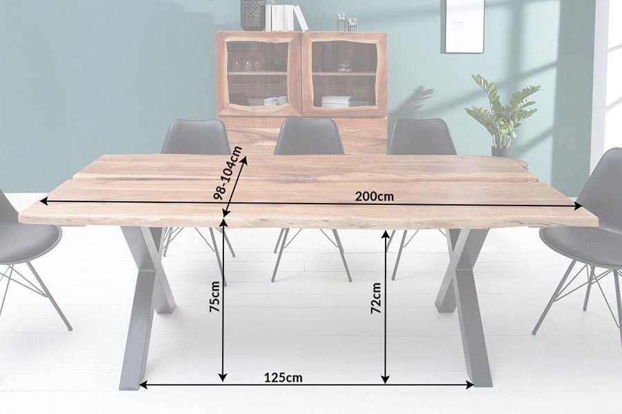 Table à manger bois et métal design