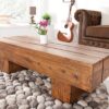 Table basse rectangulaire en bois