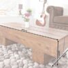 Table basse rectangulaire en bois