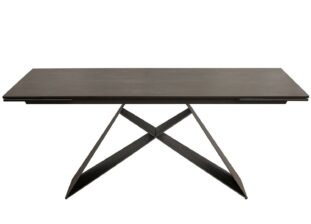Table salle à manger extensible céramique et métal