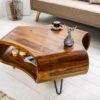 Table basse design en bois / Pieds noirs