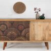 Buffet vintage en bois à motif