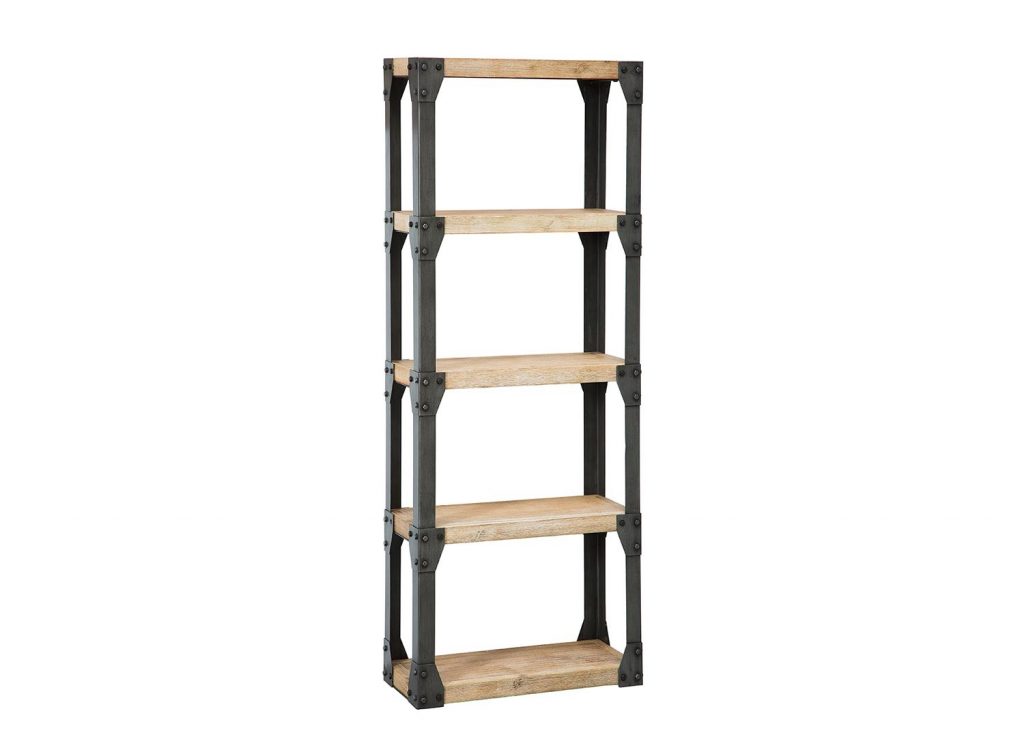 Meuble étagères bois et métal