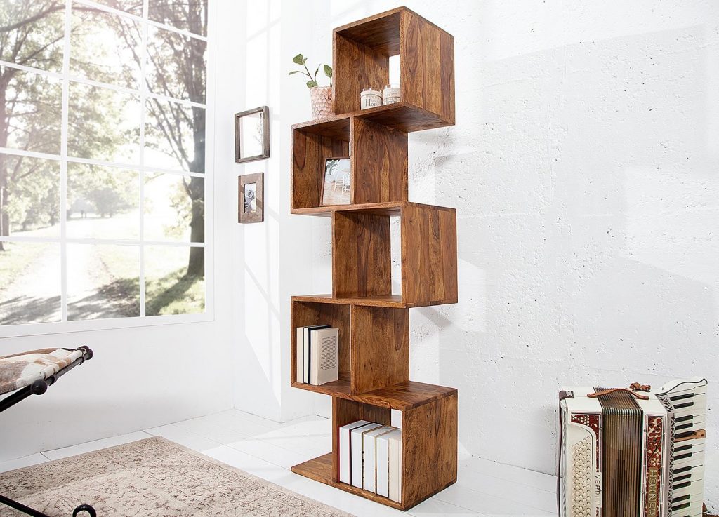 Meuble bibliothèque bois massif
