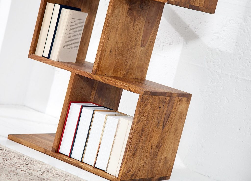 Meuble bibliothèque bois massif