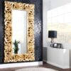 Miroir rectangulaire doré / Style baroque