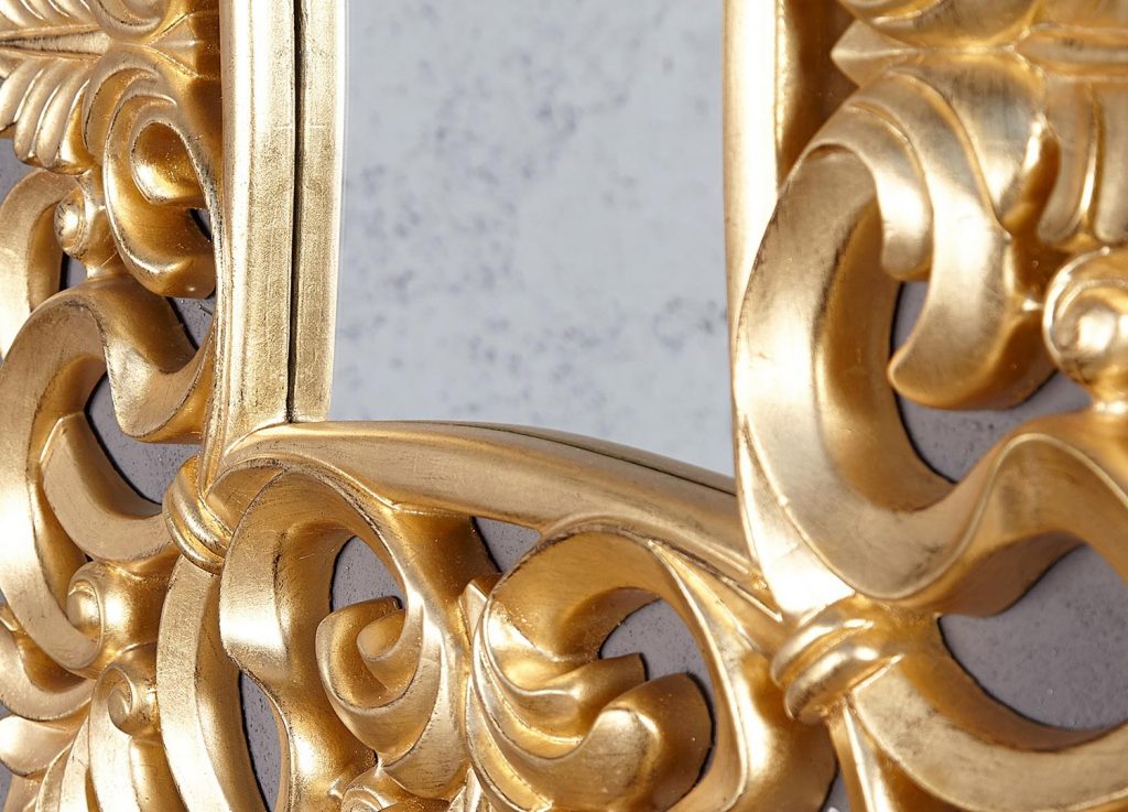 Miroir carré doré / Style baroque