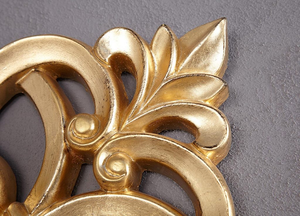 Miroir carré doré / Style baroque
