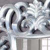 Miroir carré argenté / Style baroque
