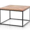 Table basse en bois et métal