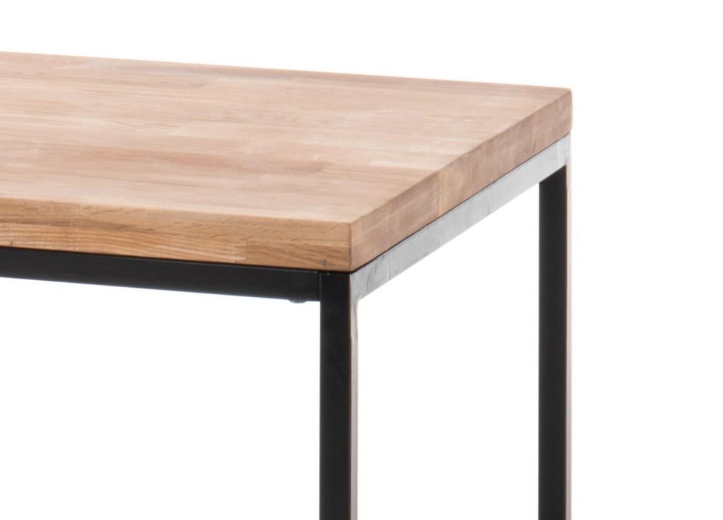Table basse rectangulaire en bois et métal