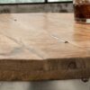 Table basse ronde bois et métal