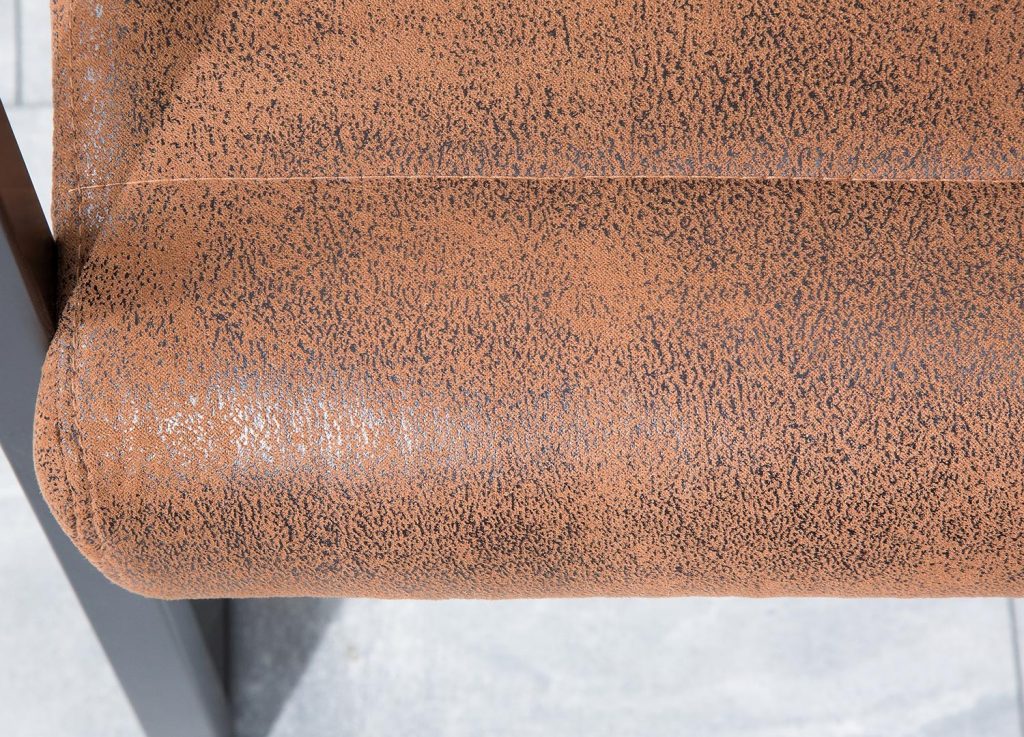 Banc d'intérieur simili cuir marron vintage