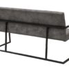 Banc d'intérieur simili cuir gris vintage
