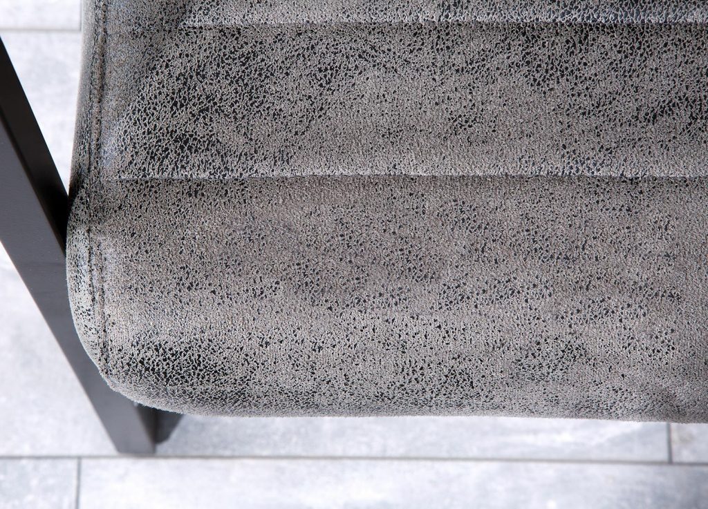 Banc d'intérieur simili cuir gris vintage