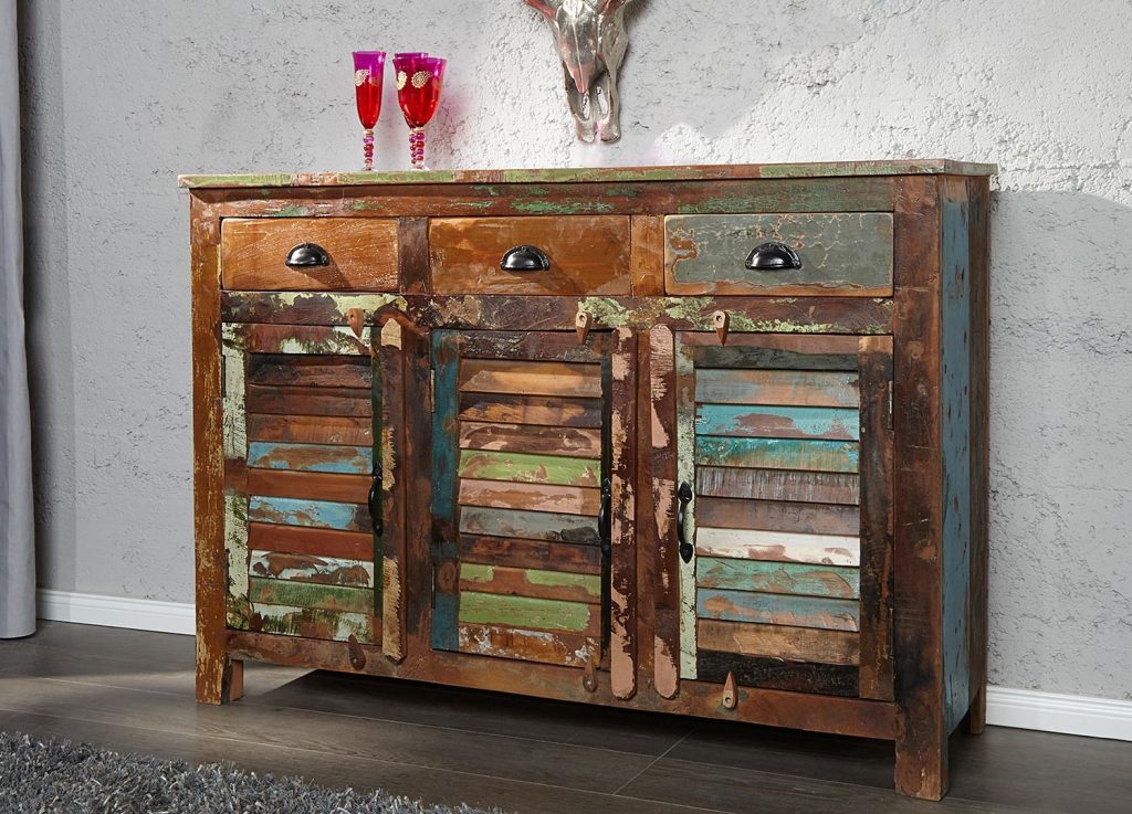 Buffet vintage en bois recyclé