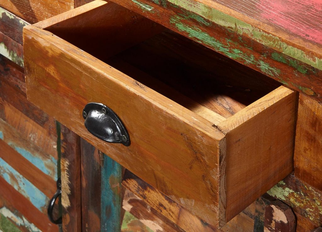 Buffet vintage en bois recyclé