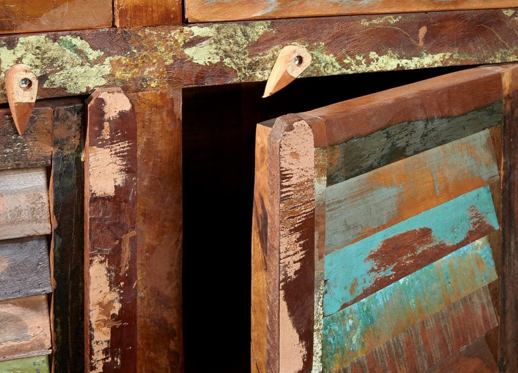Buffet vintage en bois recyclé