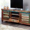 Meuble TV vintage en bois recyclé