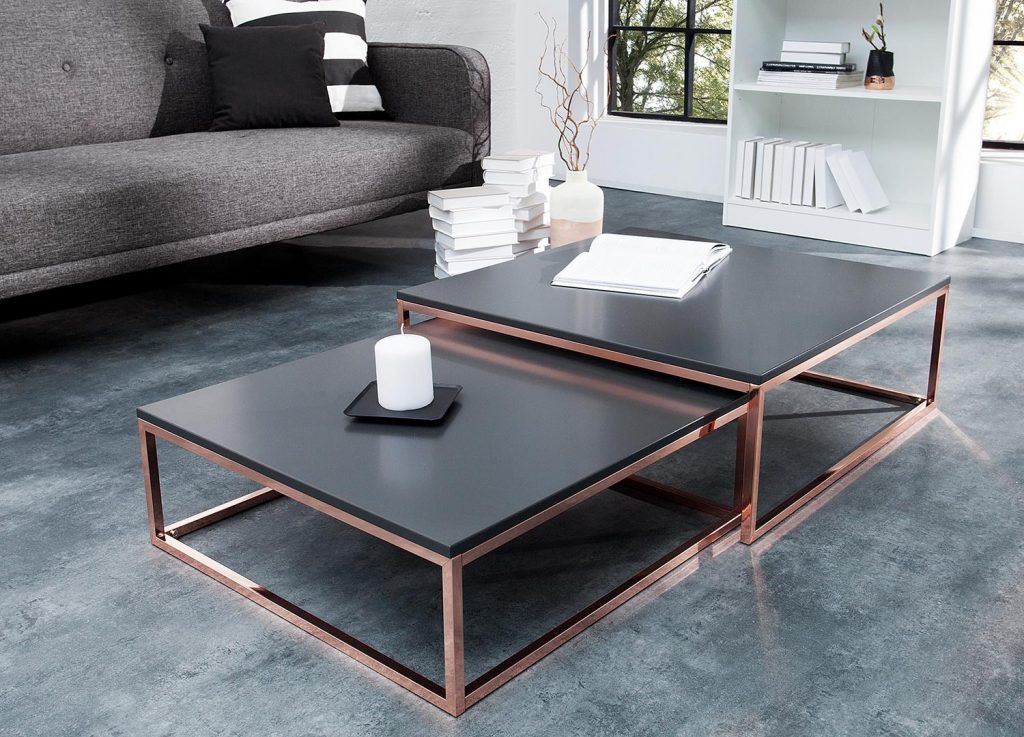 Tables basses carrées laquées