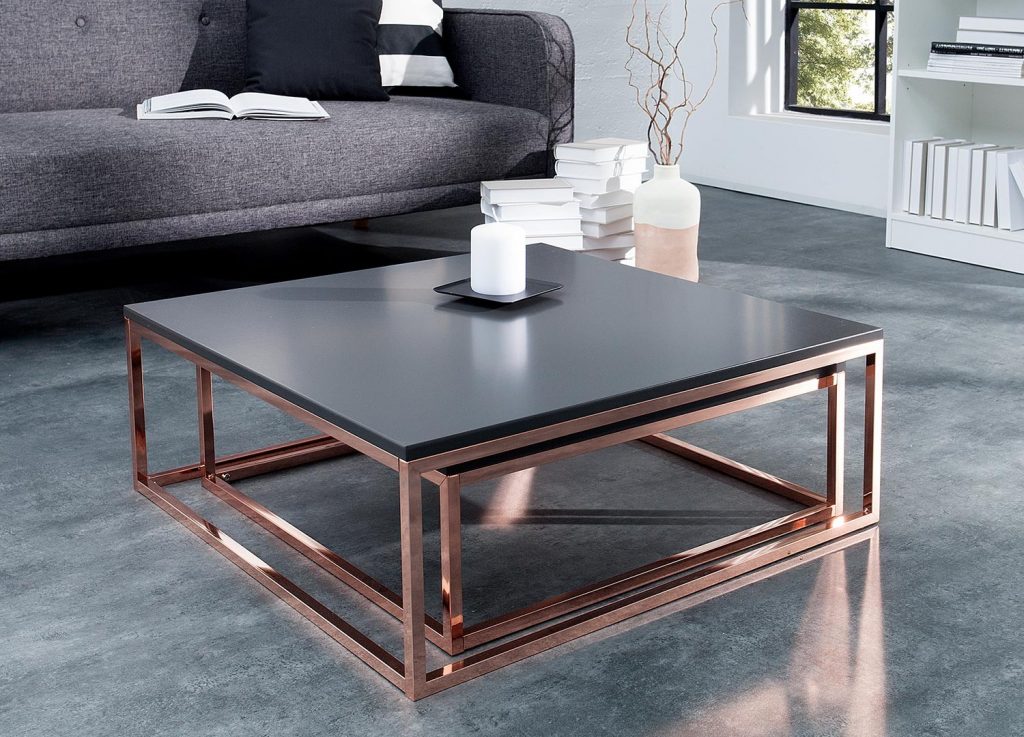 Tables basses carrées laquées